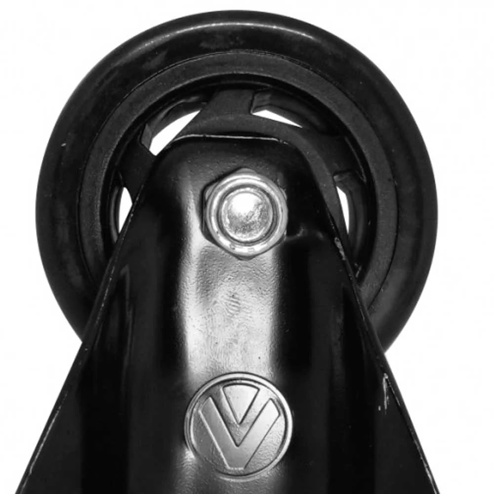 Rodízio de PVC Preto 3 pol. Fixo A09430-F Ajax